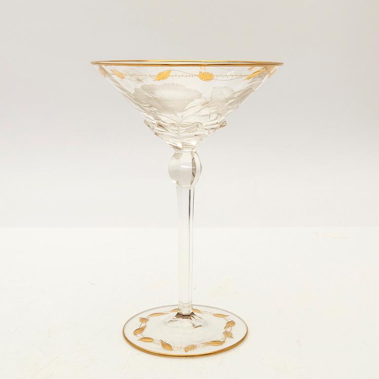 Glasservis, 33 + 2 delar, "Paula", Moser, Tjeckien, 1900-talets slut.