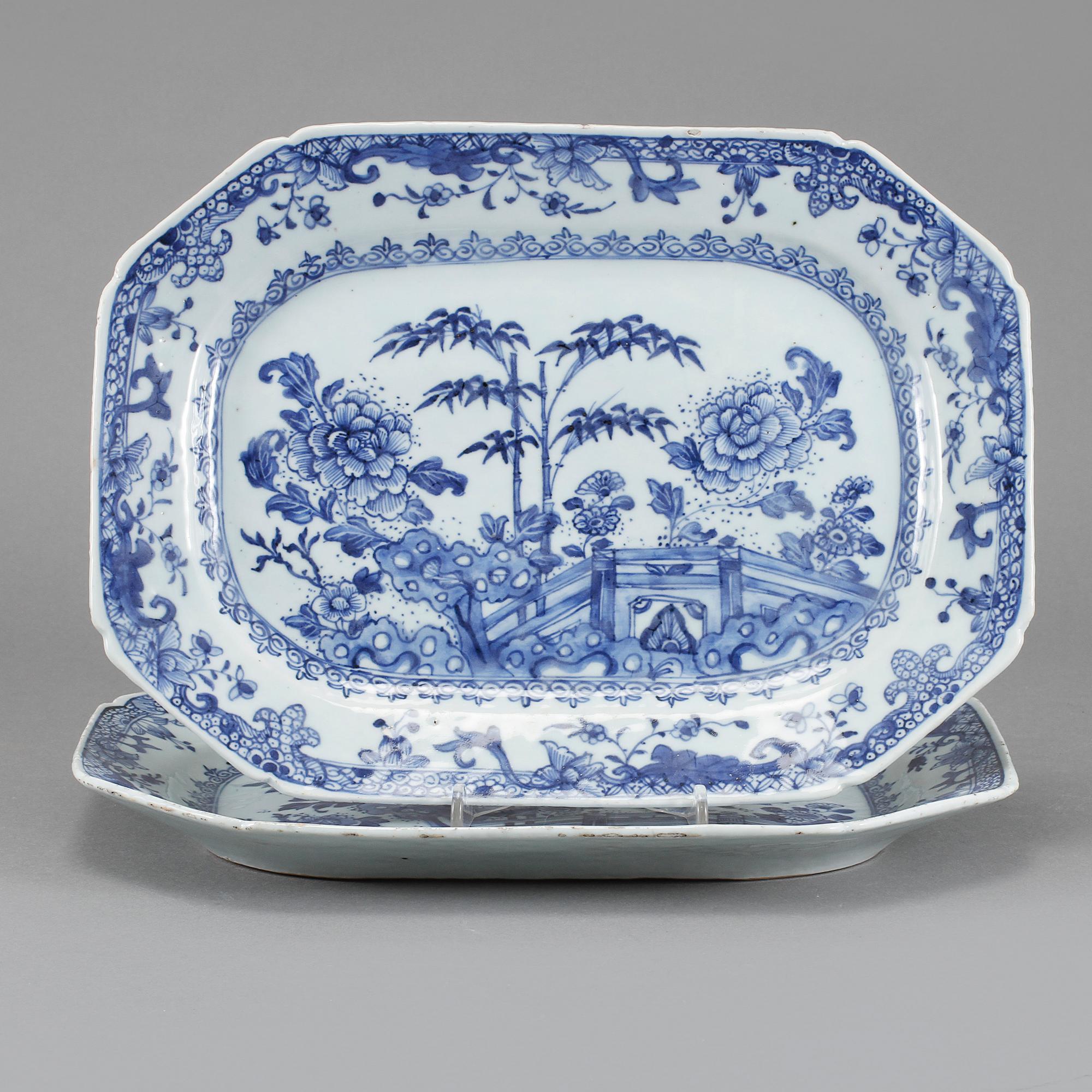 STEKFAT, ett par, porslin, Kina, Qianlong, 1736-1795.