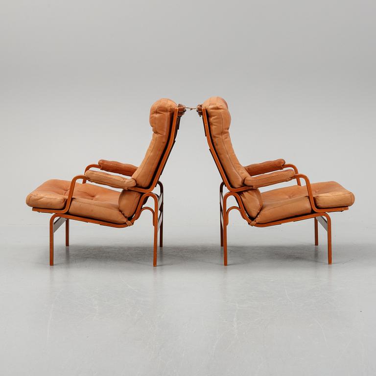 Bruno Mathsson, a pair of "Ingrid" easy chairs, for DUX.