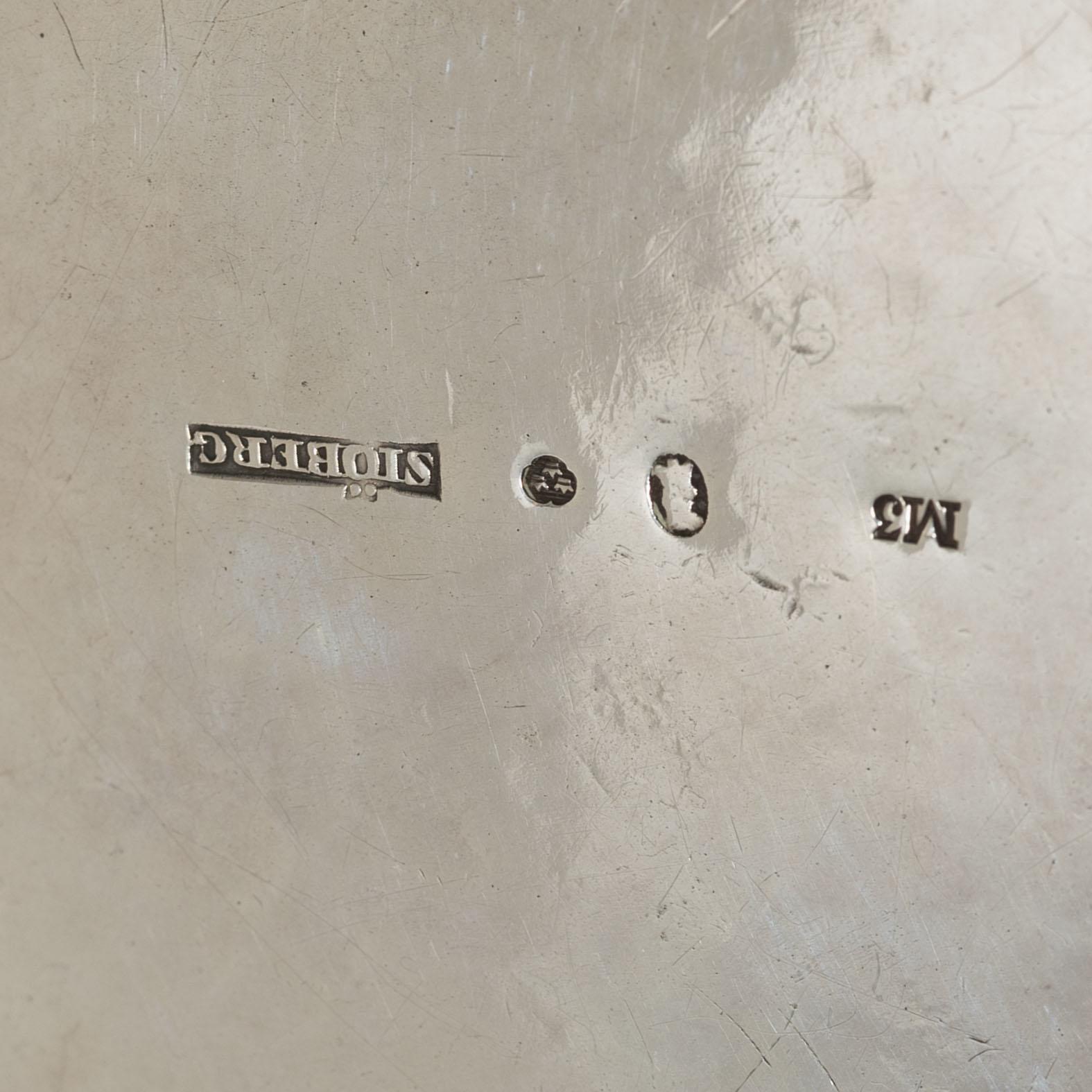 A Swedish silver sugar box, mark of Petter Adolf Sjöberg, Stockholm 1818.