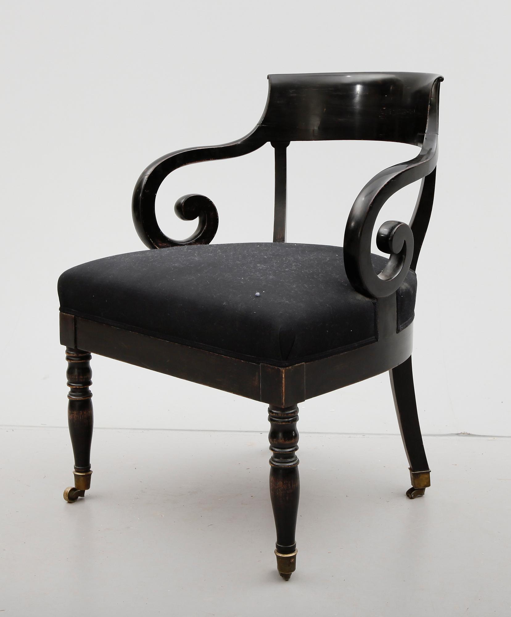 SKRIVSTOL, senempire, 1800-talets första hälft.