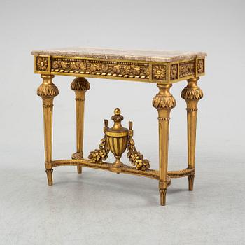 A Gustavian table, late 18th century.