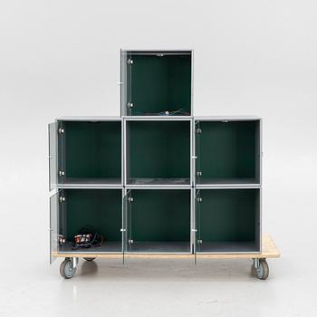 Peter J Lassen, a 7 pieces, shelving system, Montana Møbler, Denmark.