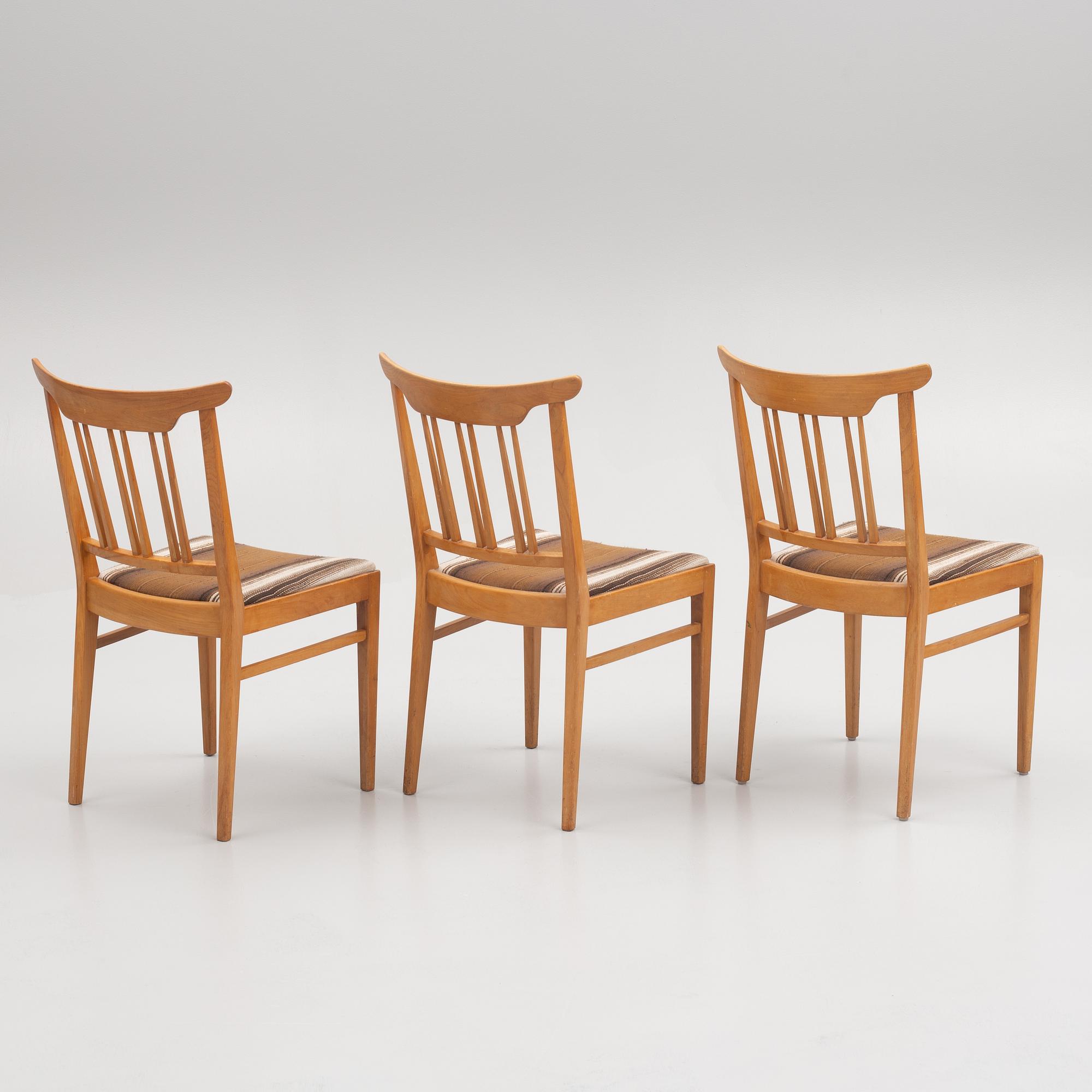 Svenska Möbelfabrikerna Bodafors, stolar 3 st. 1950/60-tal.