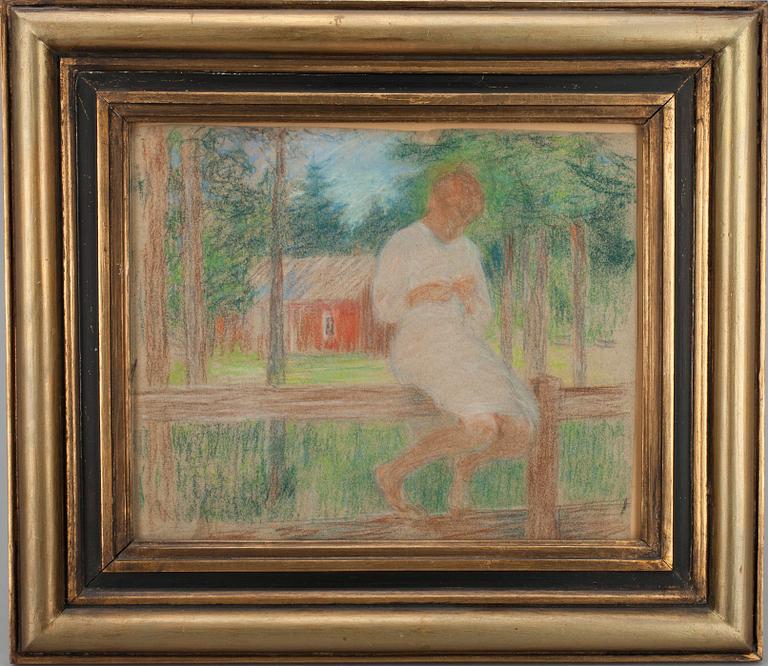 MARIA WIIK, pastell på pannå, ej sign.