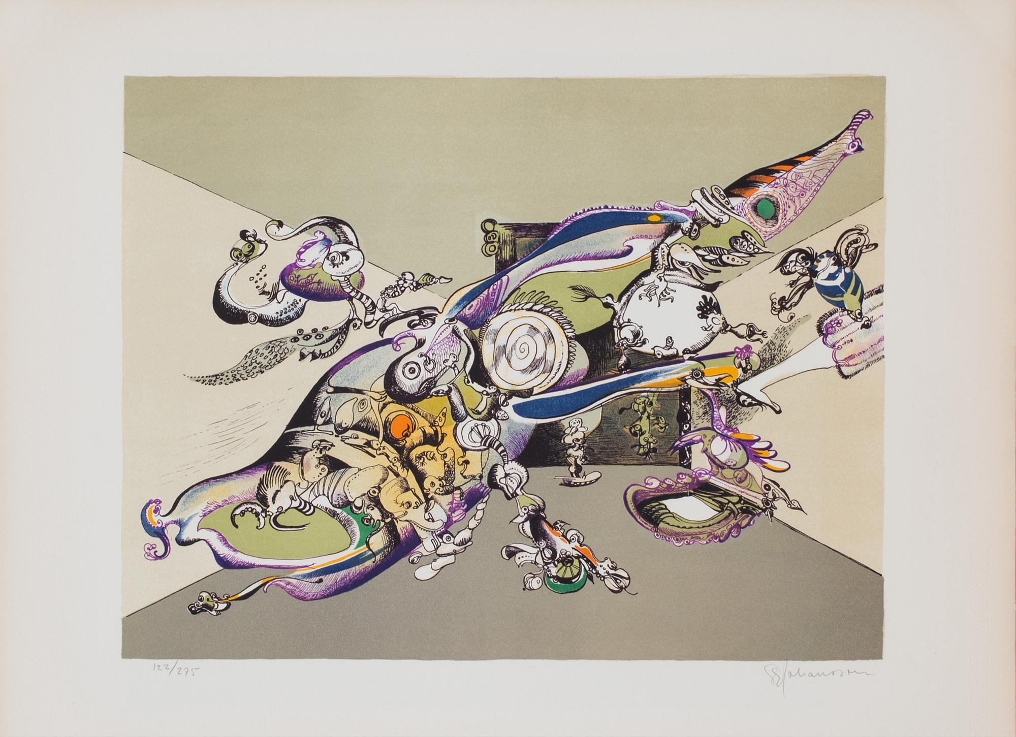 MAPP, 6 grafiska blad, "Fantastika", AH Grafik Ab, Stockholm. Signerade och numrerade 122/275.