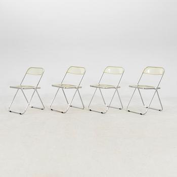 Giancarlo Piretti, fällstolar 4 st, "Plia", Castelli, formgivna 1967.