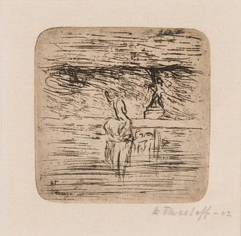 Ellen Thesleff, kuivaneula, laattasigneerattu sekä signeerattu ja päivätty-02 lyijykynällä.