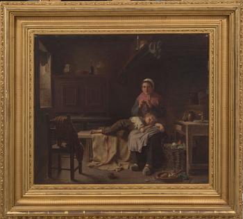 AXEL GUSTAV HERTZBERG, olja på duk. Signerad och daterad 1868.