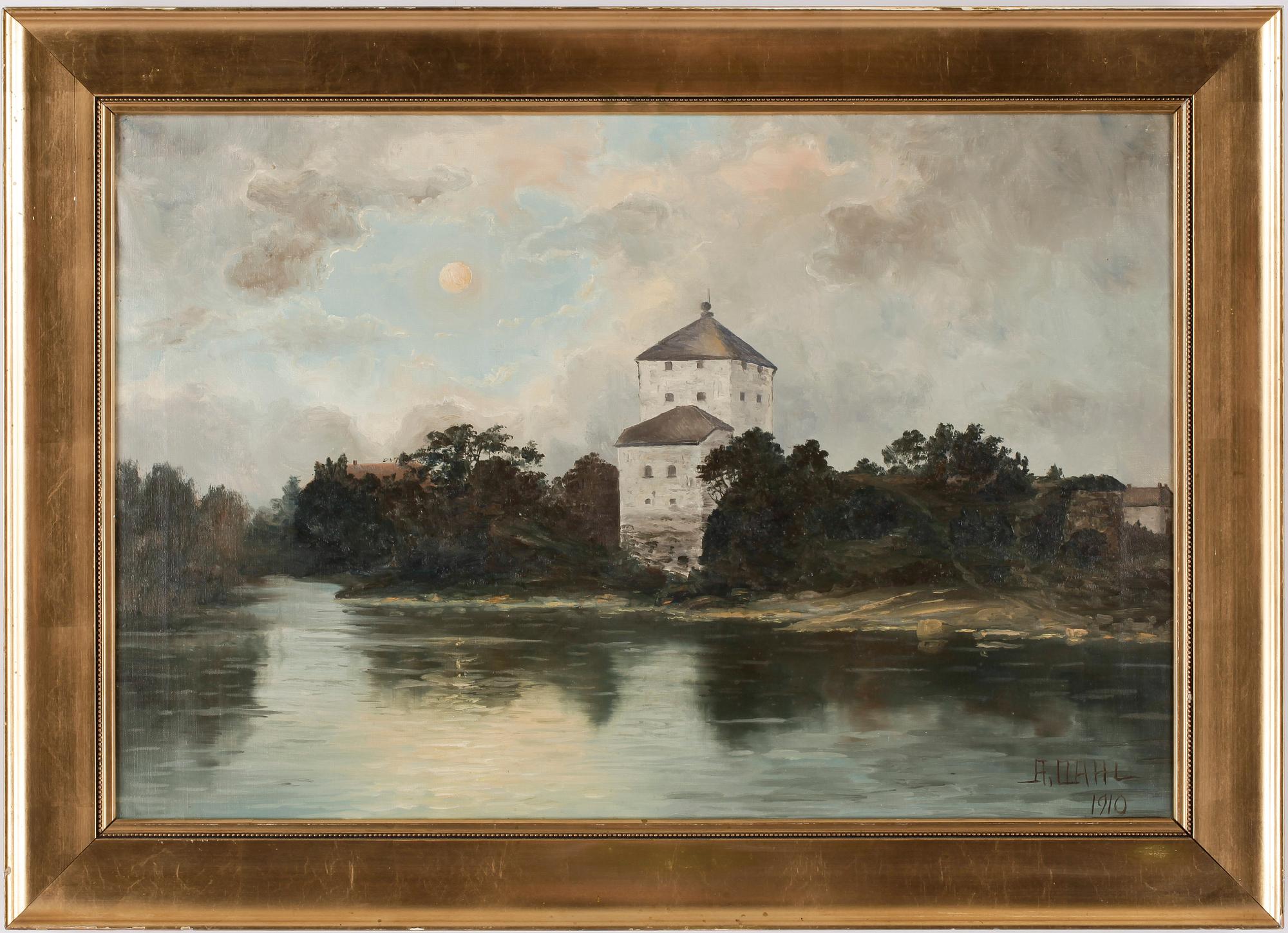 ANSHELM DAHL, olja på duk, signerad och daterad 1910.