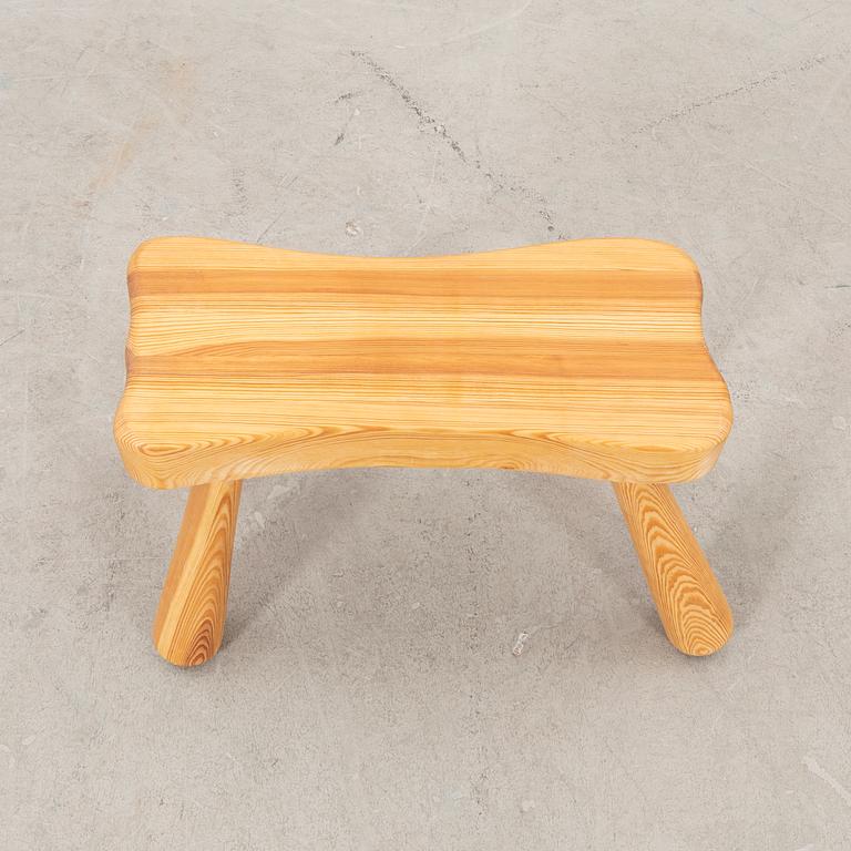 An Ingvar Hildingsson signed pine stool later part of the 20th century.
