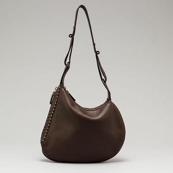 FENDI, a brown leather bag.