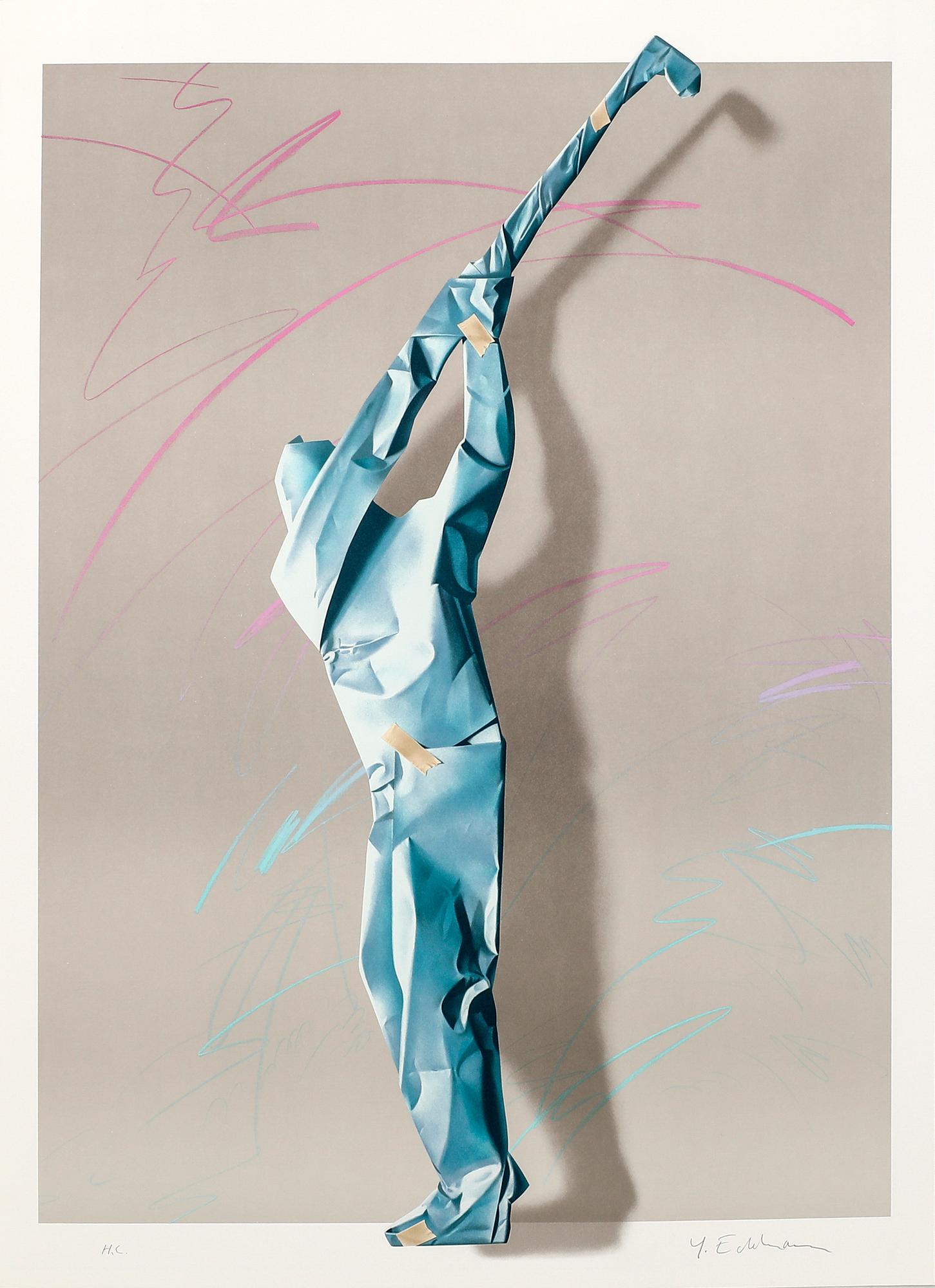Yrjö Edelmann, "Wrapped golfer", signed HC.