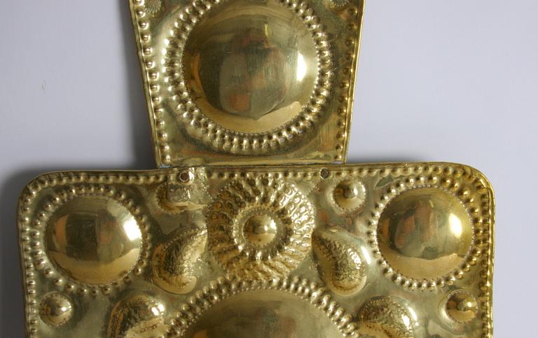 VÄGGPLÅTAR, ett par, barockstil, omkring 1900.