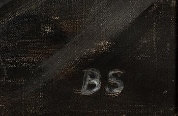 Birger Simonsson, olja på duk, signerad BS.