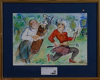 SÖLVELAND, MARGARETA, akvarell, sign.