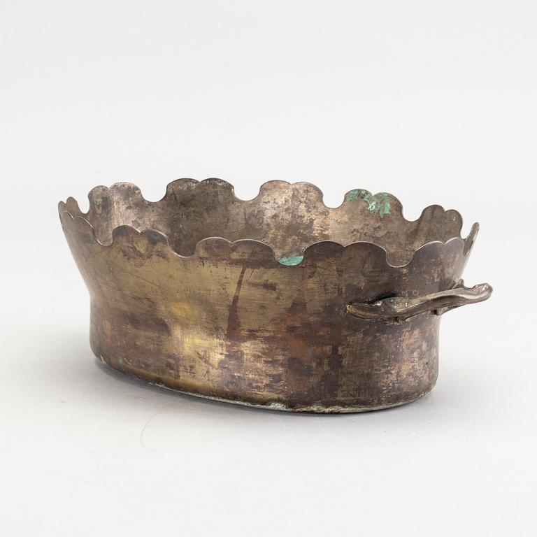 GLASSKÖLJARE, argent haché, 1700-tal.