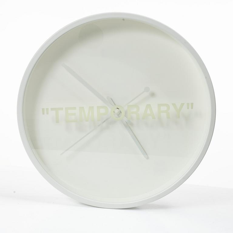 Virgil Abloh, väggur, "Temporary", Markerad, IKEA.