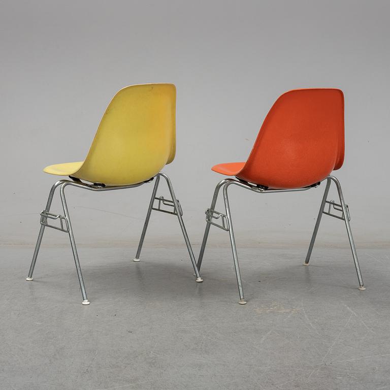 Charles and Ray Eames, A pair of 'DSS' chairs for Herman Miller, second half of the 20th-century.