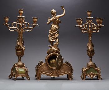BORDSGARNITYR, 3 delar, nyrokoko. 1800/1900-tal.