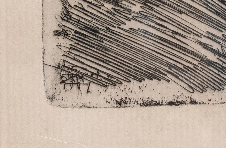 ANDERS ZORN, etsing, sign o dat i plåten 1907.