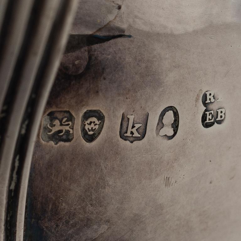 SOCKERSKÅL, sterling silver, Rebecca Emes & Edw. Barnard I, London 1825. Vikt 392 g.