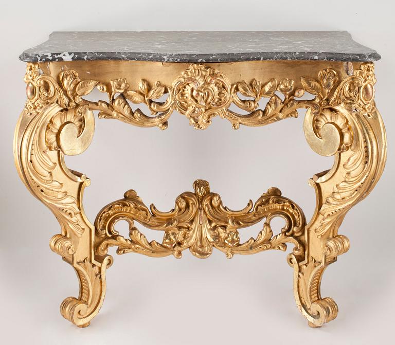 KONSOLBORD, barockstil, 1800 tal.
