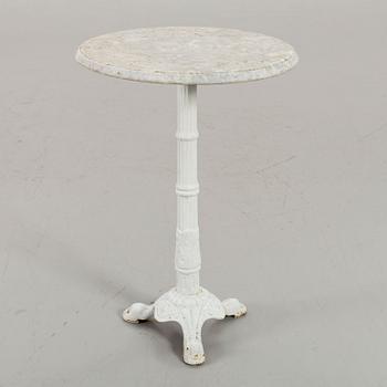 Garden table, stone top, contemprorary.