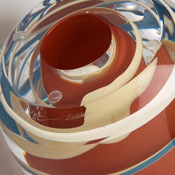 MATZ BORGSTRÖM, a glass sculpture for Lindshammar. Signed and numbered 910023 E.A-1-91.