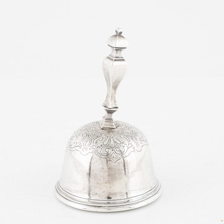 A Danish Silver Bell, Copenhagen, 19th Century.