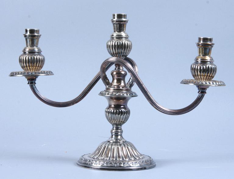 KANDELABER, sterlingsilver, Peru, 1900-tal. 875 gram.