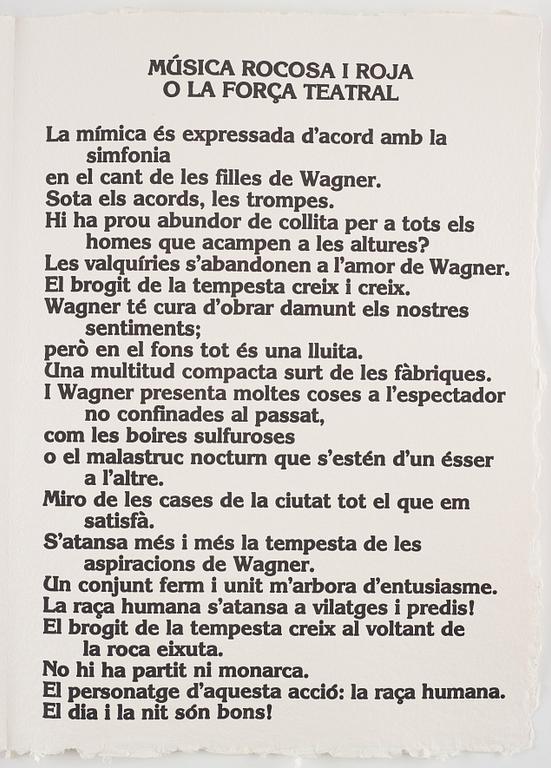 Antoni Tàpies, "Carrer de Wagner".