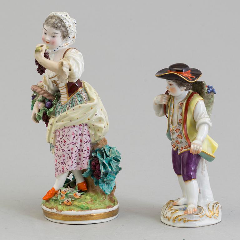 Two Meissen porcelain figurines, early 20th century.