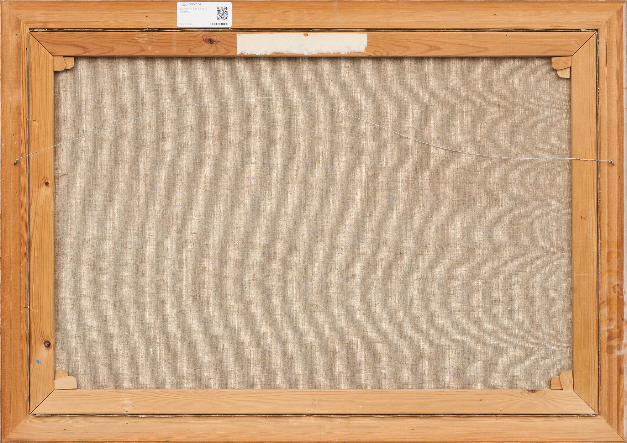 Z CYGAN, olja på duk, signerad.