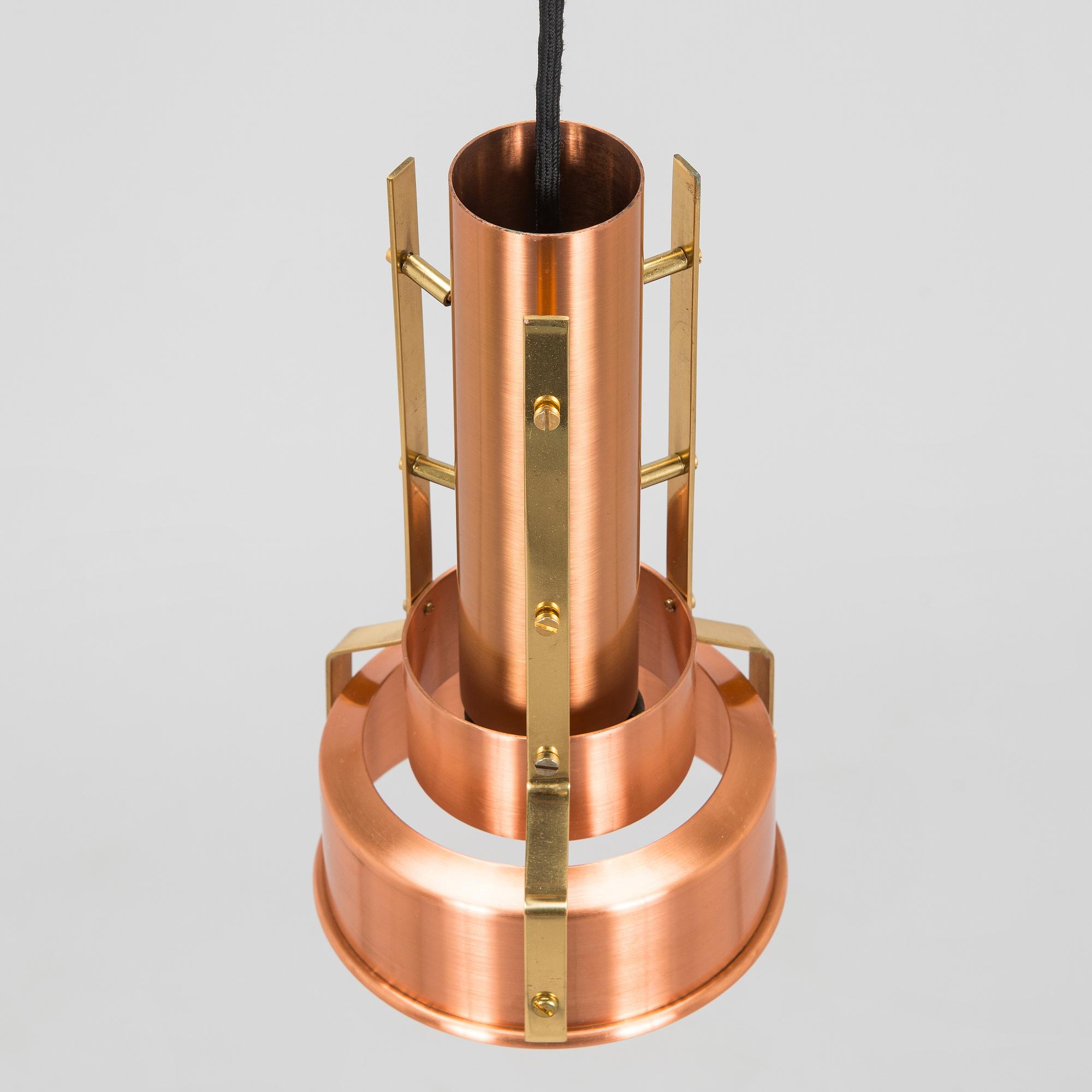 A copper pendant light for Corona group, Denmark, second half of the 20th century.