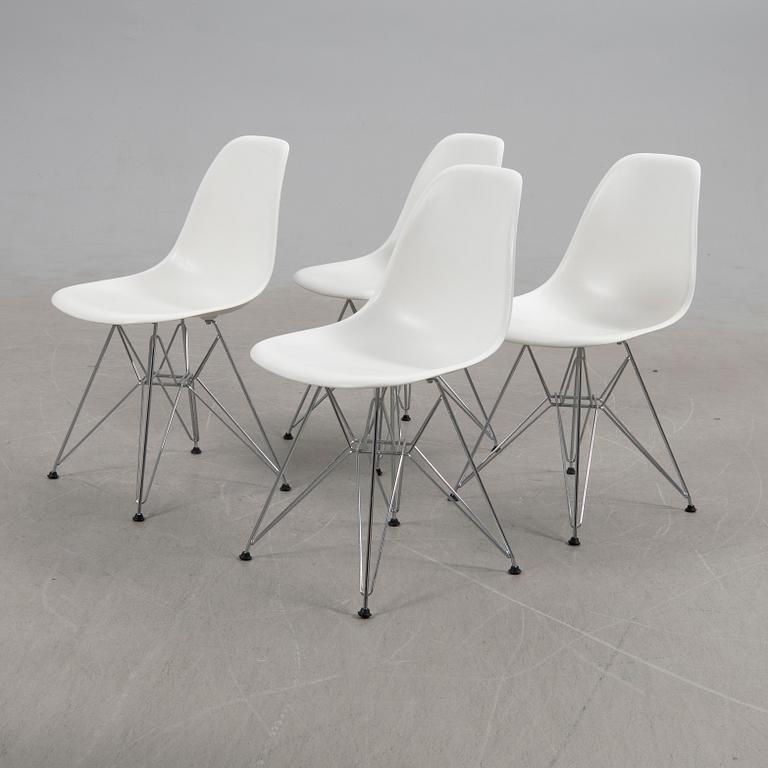 Charles & Ray Eames, chairs, 4 pcs, "Plastic chair DSR", Vitra, 2016.