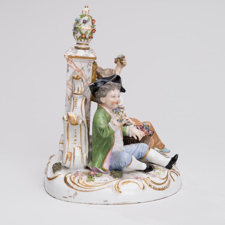FIGURIN, porslin, Passau, Tyskland, sekelskiftet 1800/1900.