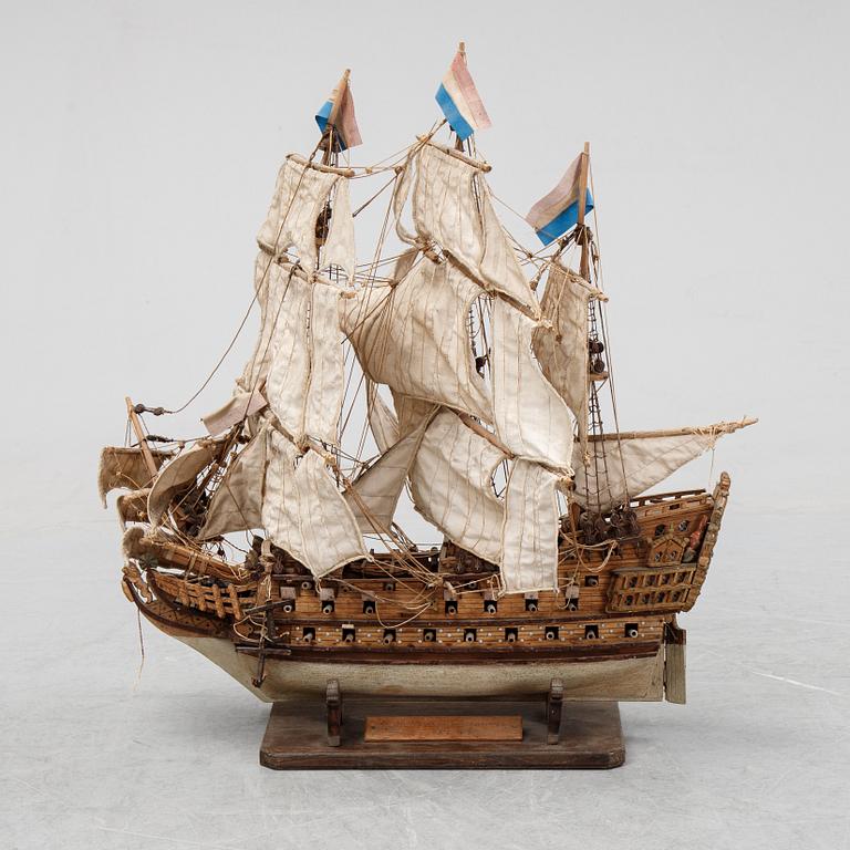 A model of a ship, mid 20th Century.