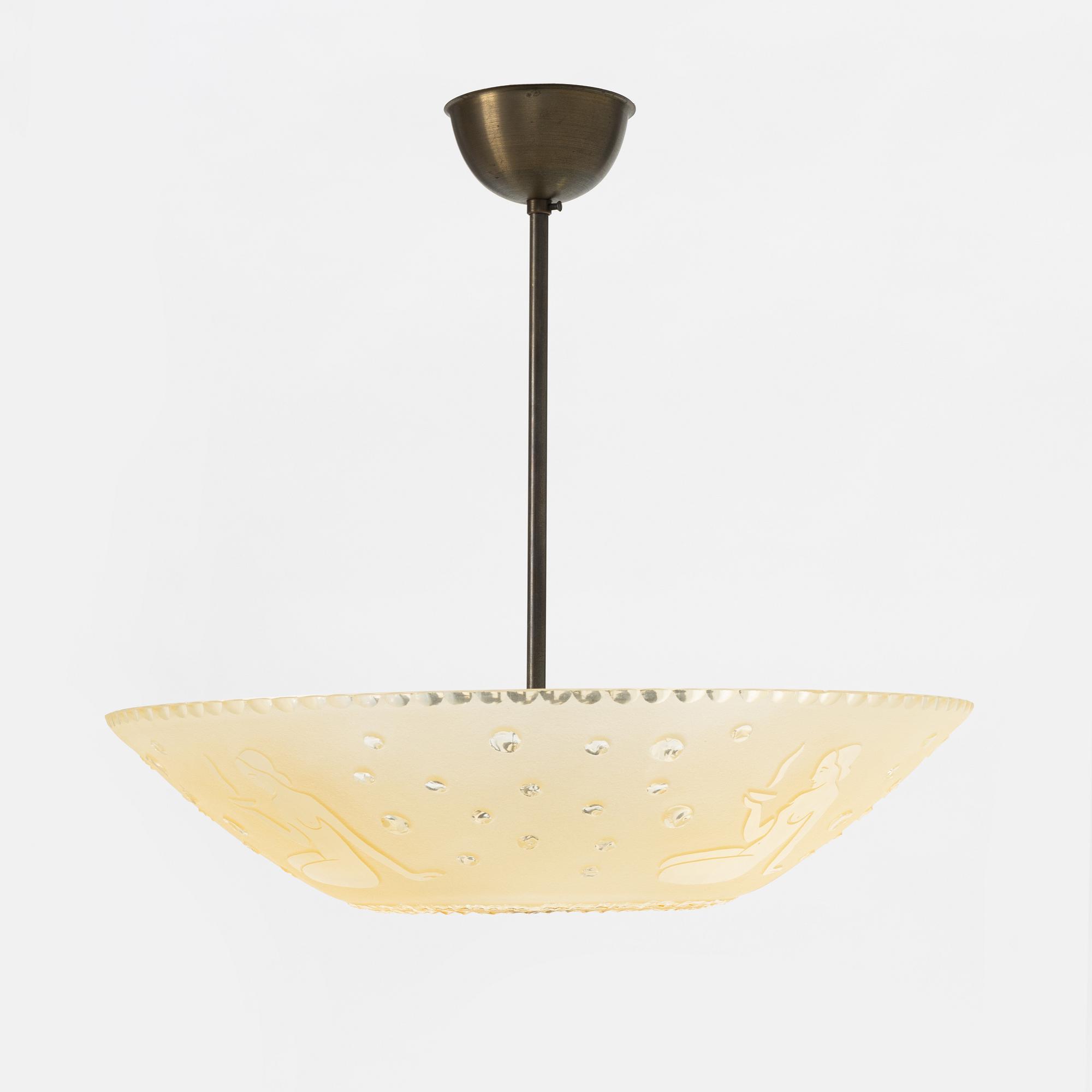 A Swedish Modern ceiling light, 1940's.