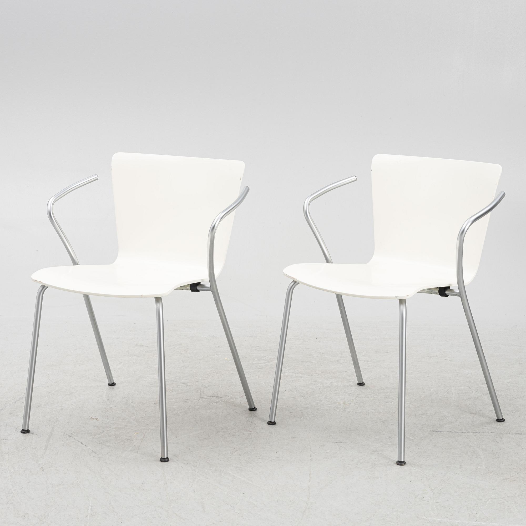 Vico Magistretti, a set of seven 'Vico Duo' chairs, Fritz Hansen, Denmark, dated 2000.