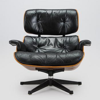 Charles and Ray Eames, a 1960s 'Lounge chair' and stool for Herman Miller.