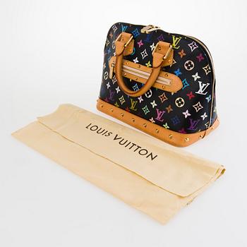LOUIS VUITTON Black Multicolor Alma Handbag.