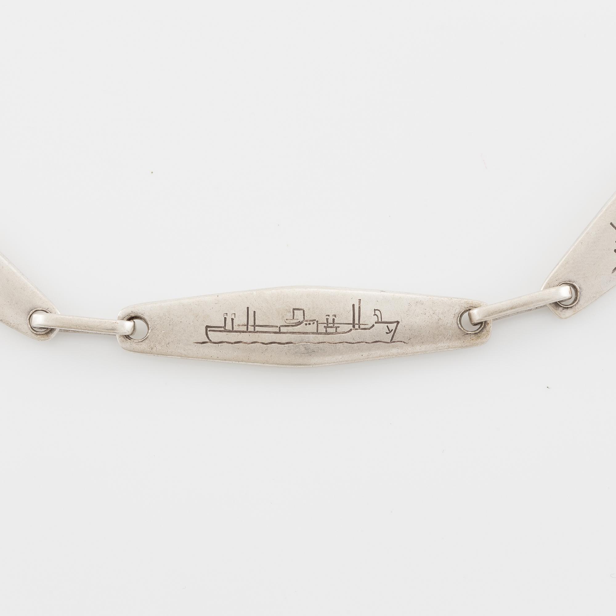 Sven-Erik Högberg, necklace, silver, Gothenburg 1960.