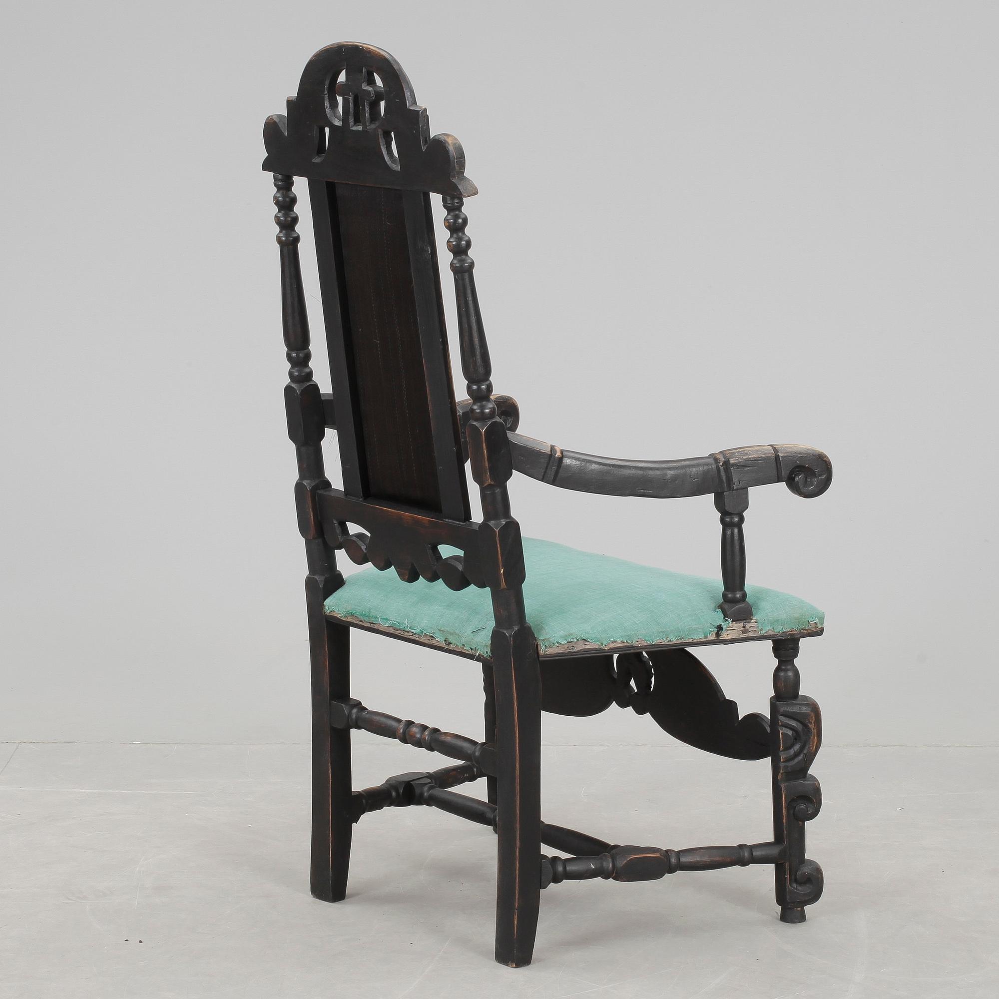 KARMSTOL, barock, 1700-tal.