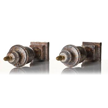 A pair of marble urns, around year 1900.