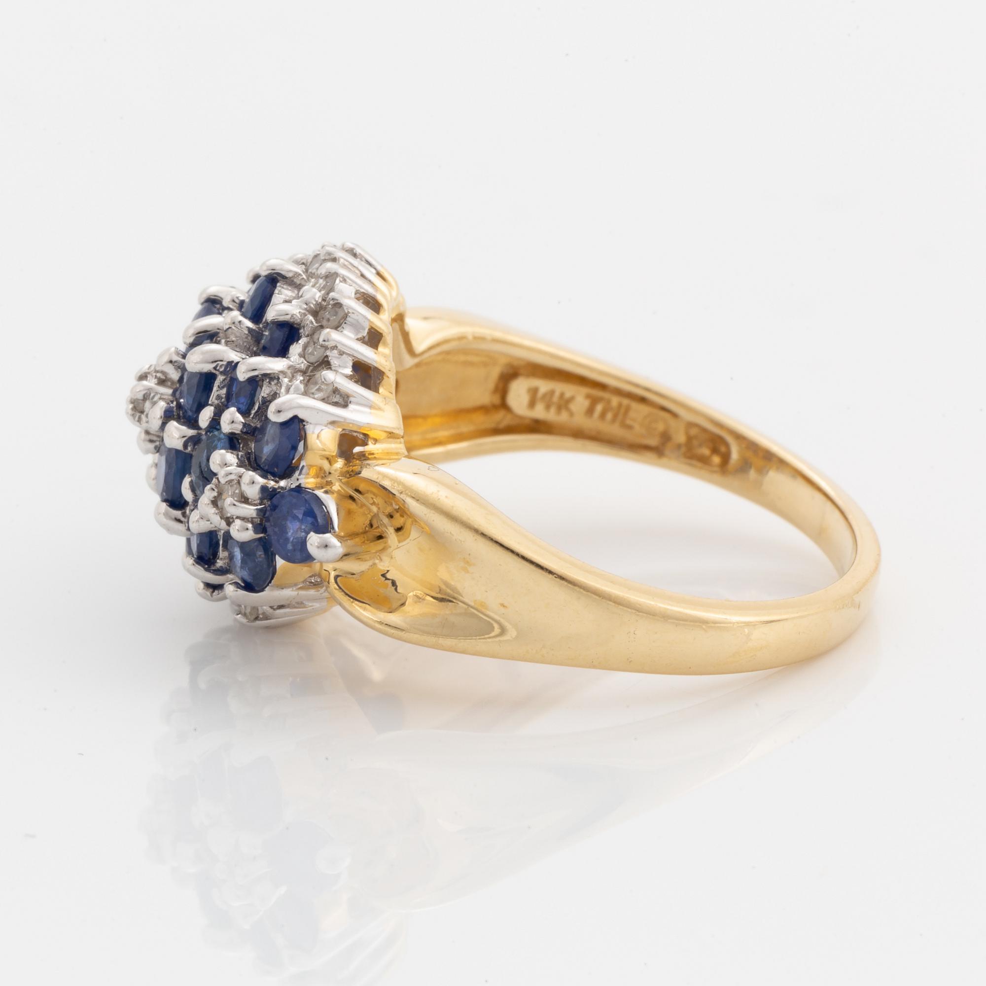 Sapphire and diamond ring.