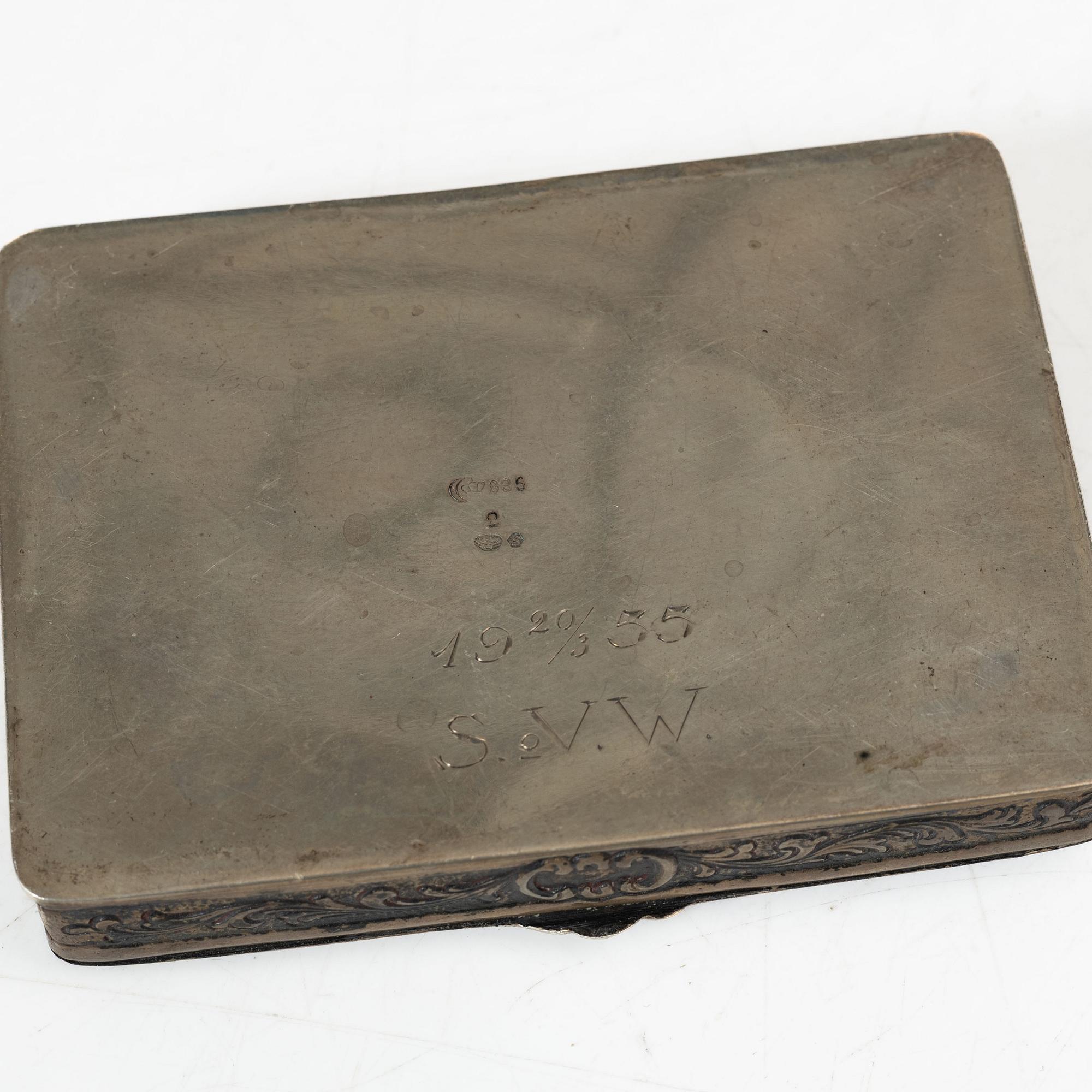 Boxes, 9 pcs, silver, 19th-20th century.