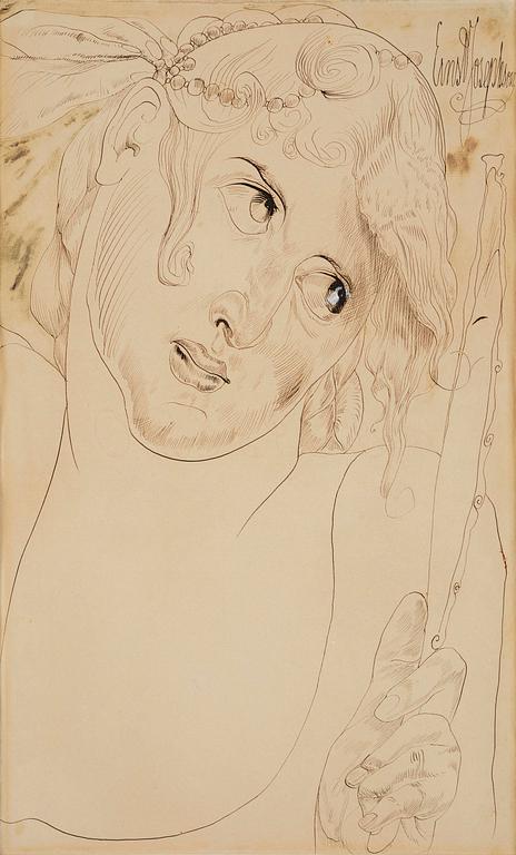 Ernst Josephson, Woman with a mirror.