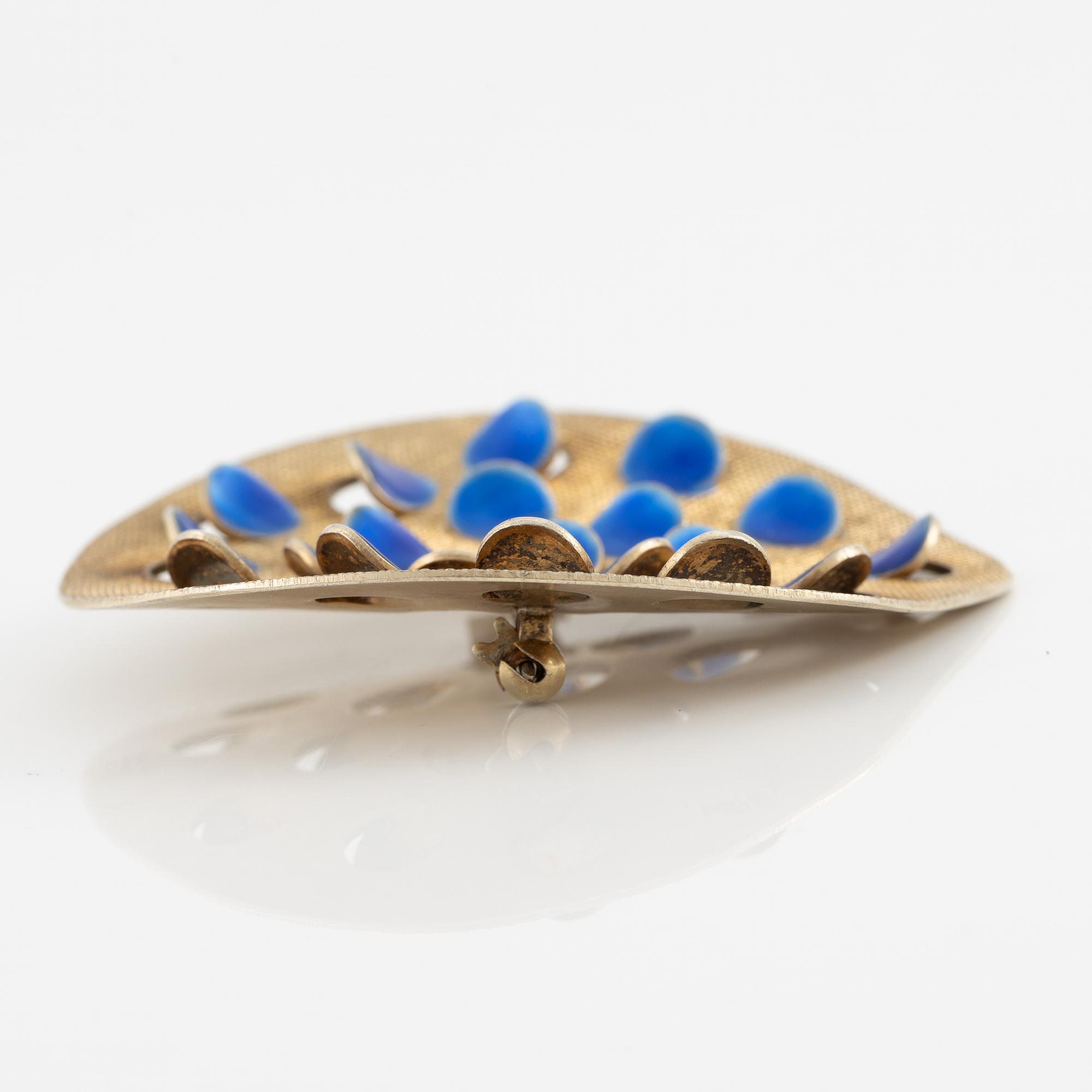 Grete Prytz-Kittelsen, brosch, sterlingsilver och emalj, Tostrup, Oslo.