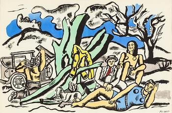 FERNAND LÉGER, after, colour lithographe, signed in print, from Verve 1952, printed by Mourlot.